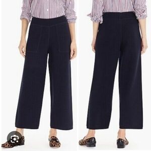 J.Crew Black Label Navy Blue Wool Blend‎ Cropped Pants Trousers Size 0
